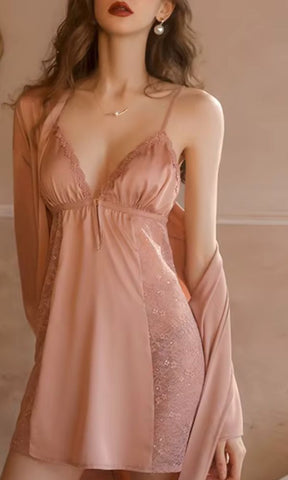 VINTAGE BLUSH SATEEN SLIP