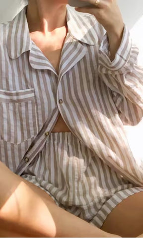 LATTE COTTON BOXER SET- SOLD OUT