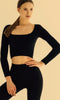 BLACK 3/4 YOGA BALLET TOP - SOLD OUT