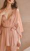 VINTAGE BLUSH SATEEN KIMONO WRAP