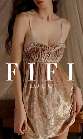FIFI GOLD VELVET BABYDOLL