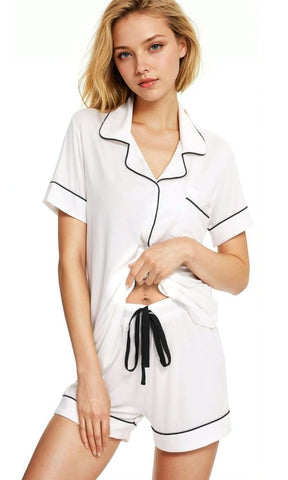 WHITE BAMBOO BOXER SET- SOLD OUT